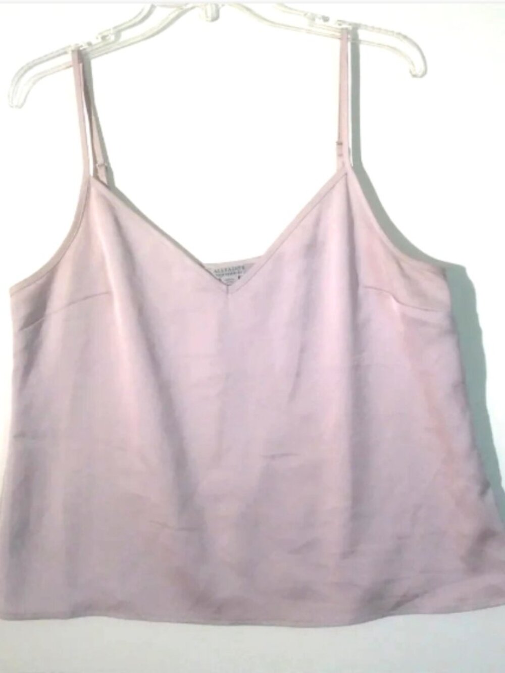 All Saints Pink Cami Camisole Tank Top Spaghetti Strap Pastel Blouse AllSaints
